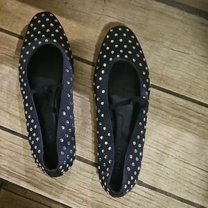 Black Studded Women's Flats balerina flats